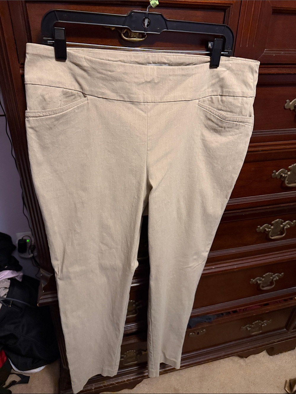 Van Heusen Beige Cropped Ponte Pants